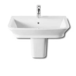 Roca - The Gap 650mm 1 tap hole basin with semi pedestal