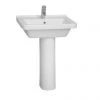 VitrA - S50 Square Washbasin & Pedestal - 1 Tap Hole - Various Size Options -Wall Hung Basins Shop S50 Square Basin Full PN