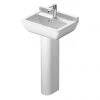 Duravit Starck 3 1TH Basin + Full Pedestal -Wall Hung Basins Shop SK501THFP P
