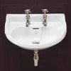 Silverdale Victorian Wall Mounted Cloakroom Basin (530mm Wide - 2 Tap Hole) -Wall Hung Basins Shop Silverdale Victorian 530mm Wall Mounted Cloakroom Basin 2 Tap Hole prod