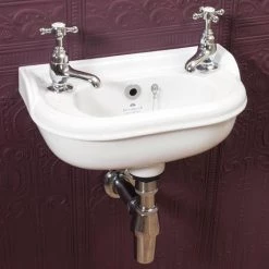 Silverdale Victorian Micro Cloakroom Basin - 400mm Wide
