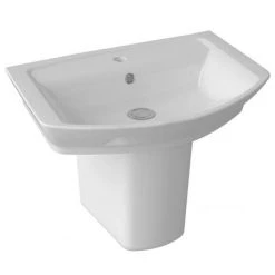 Hudson Reed Maya Basin 1TH + Semi Pedestal (3 Size Options) -Wall Hung Basins Shop UABSP d2 460