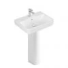 Villeroy and Boch O.novo Square 1TH Washbasin + Full Pedestal 1 Villeroy and Boch O.novo Square 1TH Washbasin + Full Pedestal -Wall Hung Basins Shop VBNVS55BASFP P