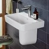 Villeroy and Boch O.novo Square 1TH Washbasin + Semi Pedestal -Wall Hung Basins Shop VBNVS55BASSP P