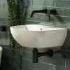 Harmonia 440 x 365mm 0TH Curved Wall Hung Basin -Wall Hung Basins Shop VES056 0TH n p