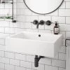 Kyoto Large Rectangular 600 x 460mm 0TH Wall Hung Basin -Wall Hung Basins Shop VES132 0TH P3