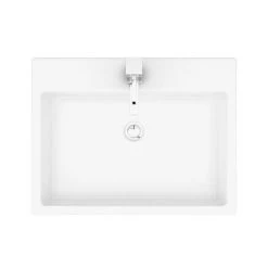 Kyoto Large Rectangular 600 x 460mm 1TH Wall Hung Basin -Wall Hung Basins Shop VES132 n d2 460