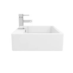 Kyoto Large Rectangular 600 x 460mm 1TH Wall Hung Basin -Wall Hung Basins Shop VES132 n d3 460