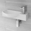 Valencia 500mm Mini Wall Hung Ceramic Basin -Wall Hung Basins Shop VWHB02 n p