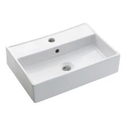 Crosswater - Turin 1 Tap Hole Countertop or Wall Mounted Basin - 500 x 350mm