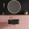 Crosswater Popolo 480 x 250mm (1TH) Wall Hung Cloakroom Basin - Matt Black -Wall Hung Basins Shop WM4825SCBM LH M