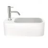 Crosswater Popolo 480 x 250mm (1TH) Wall Hung Cloakroom Basin - White Gloss 2 Crosswater Popolo 480 x 250mm (1TH) Wall Hung Cloakroom Basin - White Gloss -Wall Hung Basins Shop WM4825SCW lrg 670