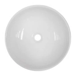 600 x 450mm White Shelf with Sol Round Basin -Wall Hung Basins Shop WSVES006 d2 460