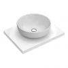 600 x 450mm White Shelf with Sol Round Basin -Wall Hung Basins Shop WSVES006 p