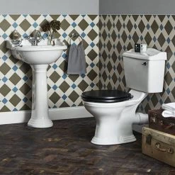 Bayswater Porchester Traditional 1TH Basin & Full Pedestal -Wall Hung Basins Shop lifetsyle porchester 1 460